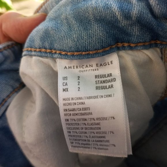 American Eagle Super High Rise Jeggings, Size 2 - Picture 2 of 8